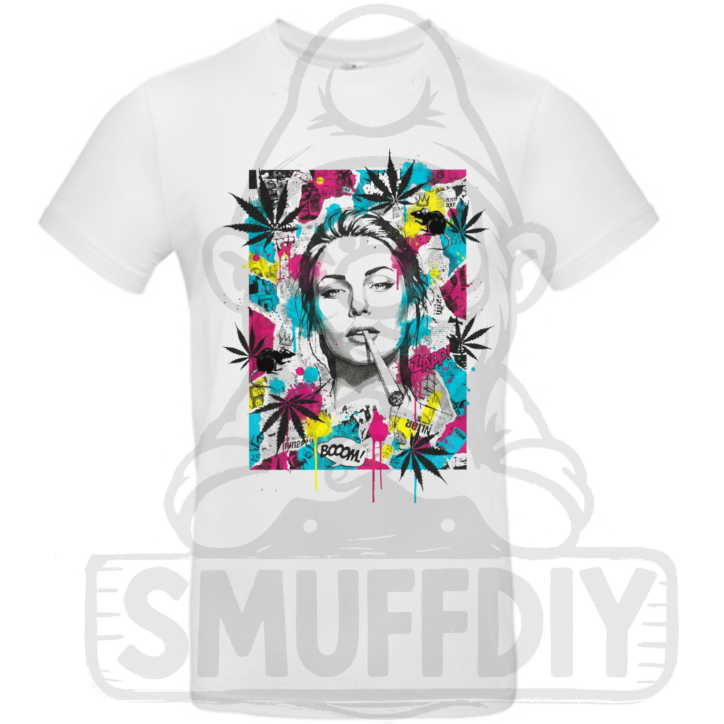 T-Shirt 'Joint' in Schwarz - trendige Weed Streetwear by SmuffDIY