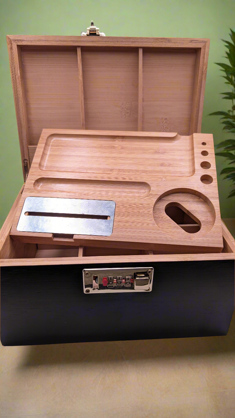 Smokingbox schwarz holz