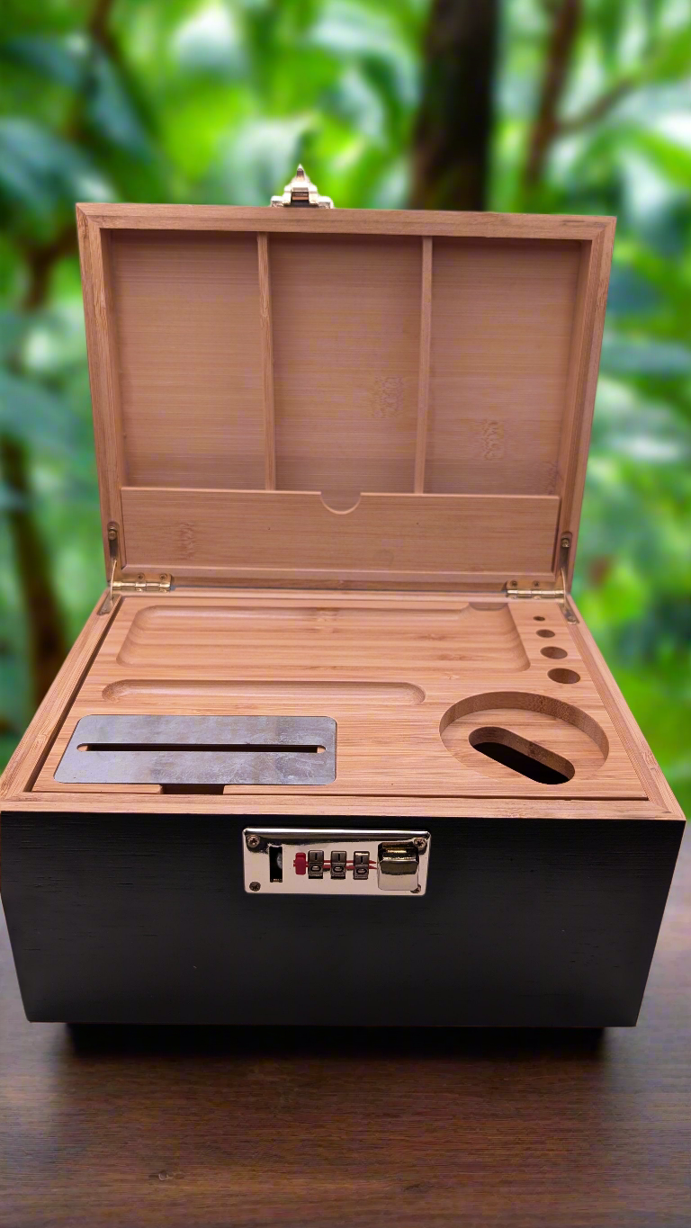 Smokingbox schwarz holz