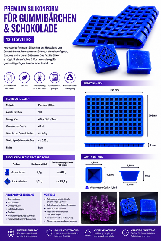 Industrie-Silikonform blau