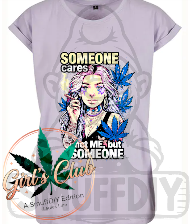 T-Shirt 'Someone Cares' in Flieder - Cannabis Mode für Frauen