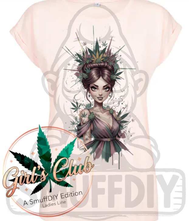 T-Shirt 'Princess' in Rosa - Canna-Fashion für Weed-Queens by SmuffDIY