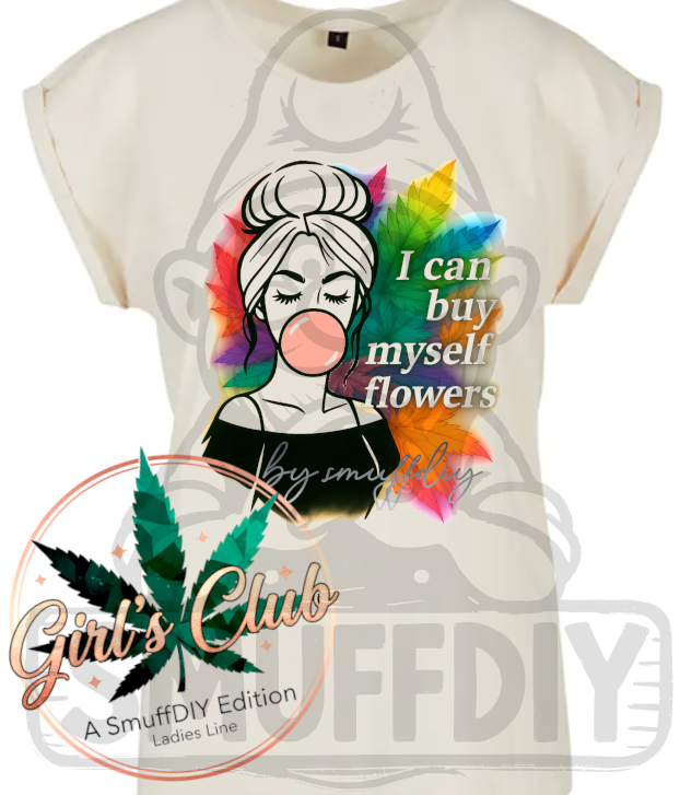 T-Shirt Flowers in Hellbeige - Weed Fashion für Frauen