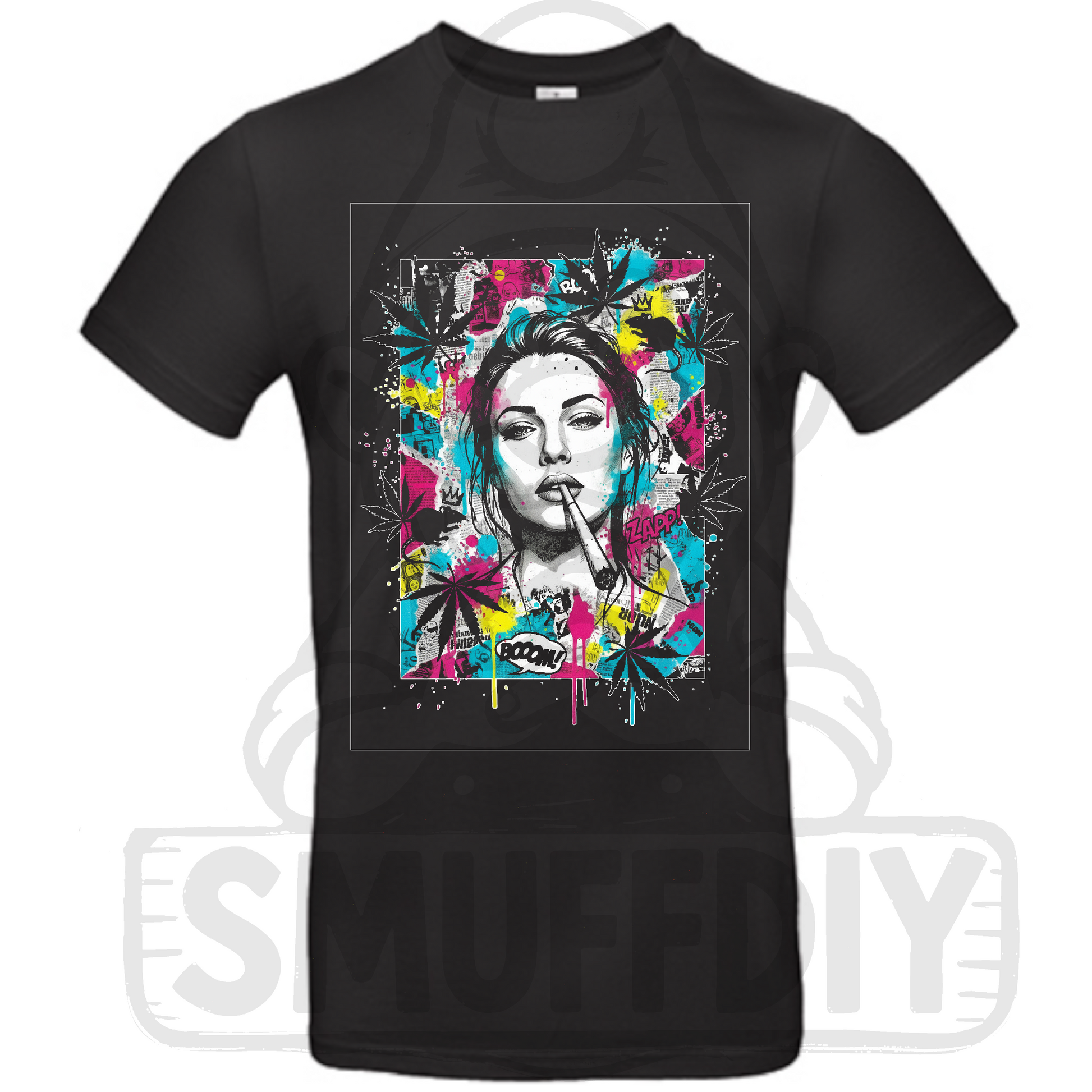 T-Shirt 'Joint' in Schwarz - trendige Weed Streetwear by SmuffDIY