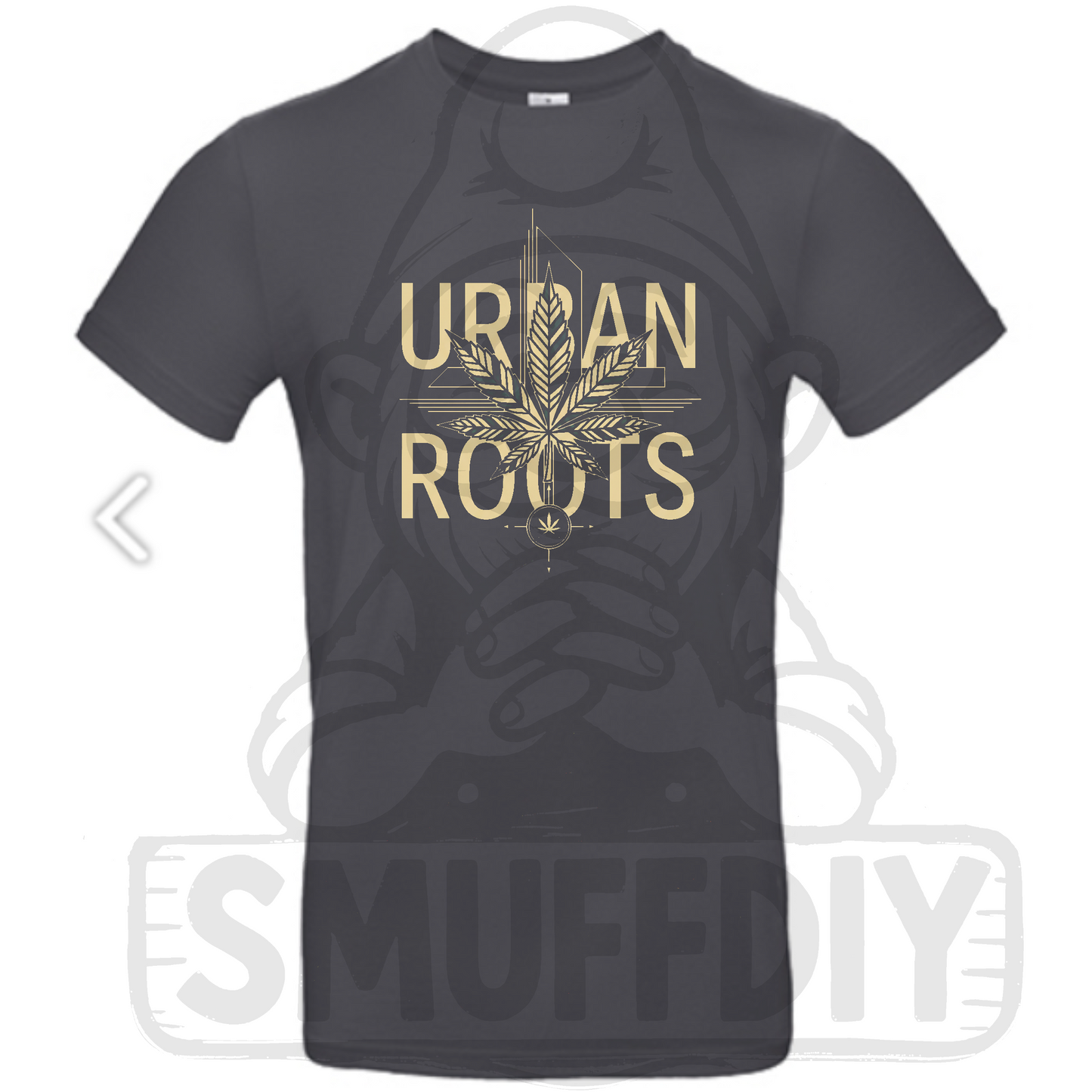 Urban Roots T-Shirt in Dunkelgrau - Nachhaltige Cannabis Streetwear