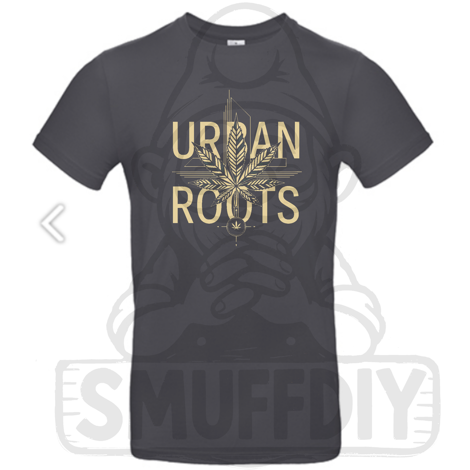 Urban Roots T-Shirt in Dunkelgrau - Nachhaltige Cannabis Streetwear