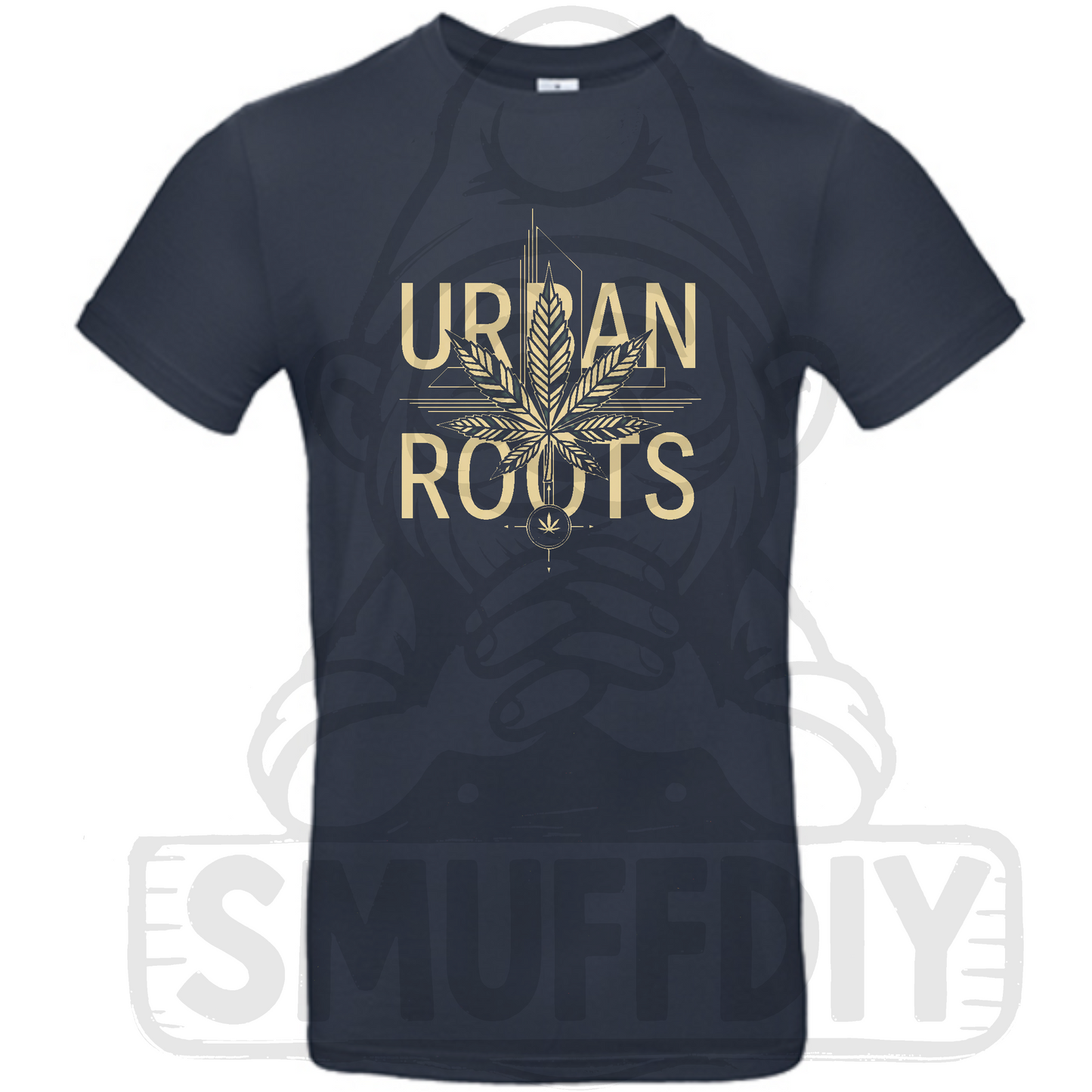 Urban Roots T-Shirt in Dunkelblau - Nachhaltige Cannabis Streetwear