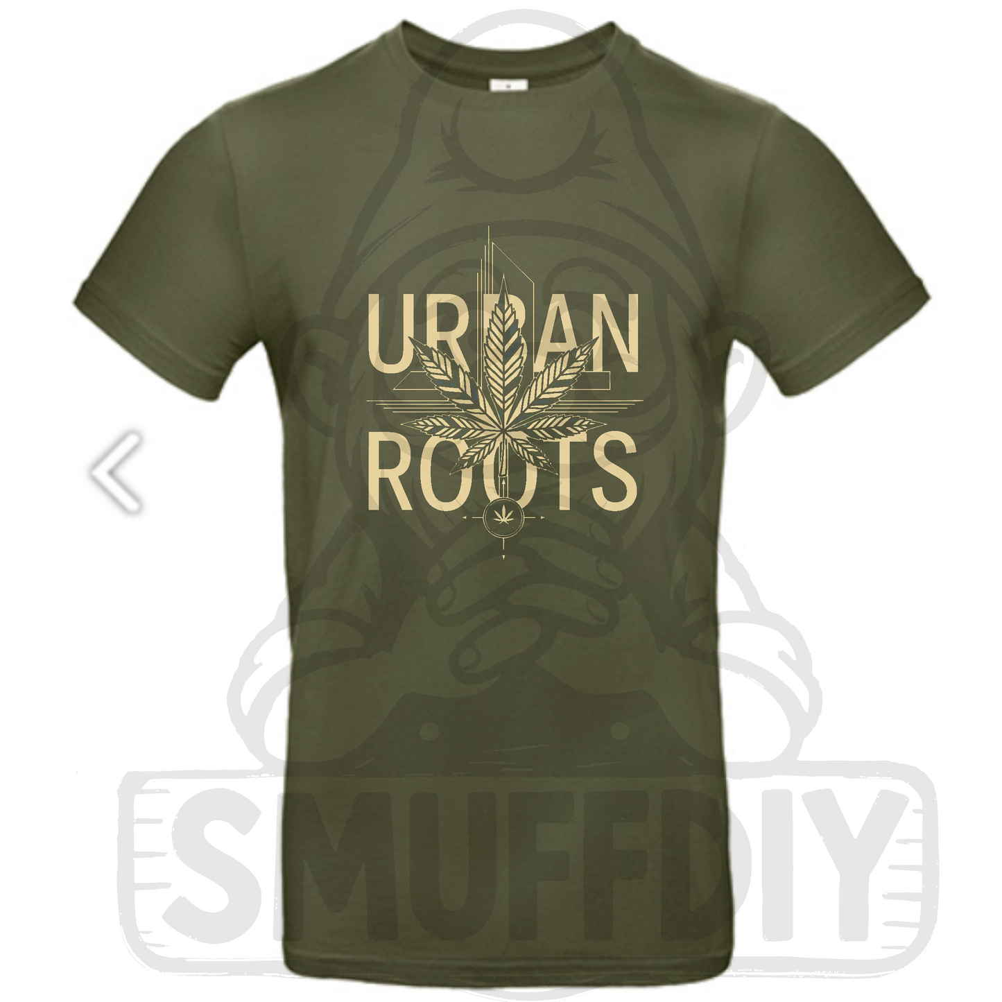 Urban Roots T-Shirt in Olivgrün - Nachhaltige Cannabis Streetwear