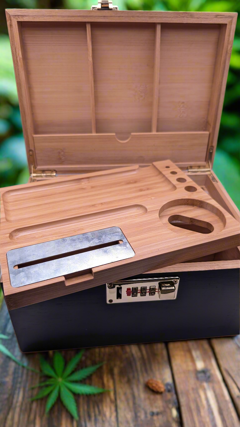 Smokingbox schwarz holz