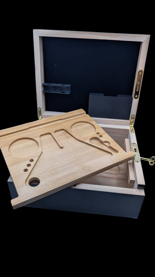 Smoking Box schwarz mit Schlüssel
